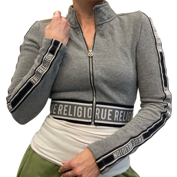 True Religion Cropped Zip up Sweater. Women’s xs - Picture 2 of 11